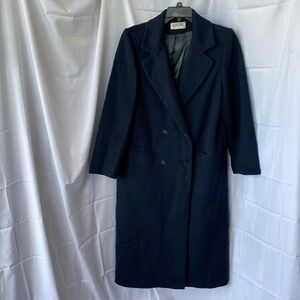 Vintage Navy wool trench coat